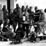 part of the crew in front of Sankara with Tosh (director) 1