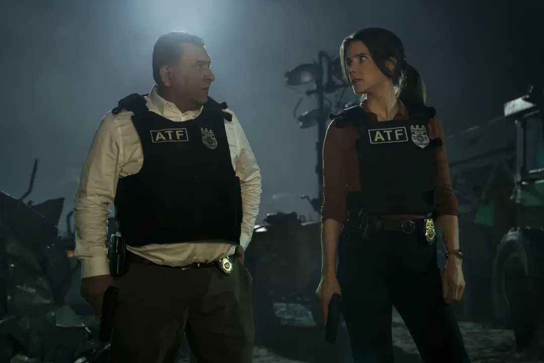 Reacher Season 3 (2025) starring Alan Ritchson, Maria Sten, and Serinda Swan – Prime Video promo photo by Jasper Savage.