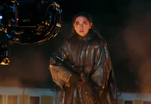 Ana de Armas and Keanu Reeves behind the scenes of Ballerina (2025)