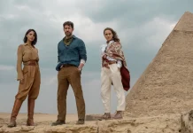 John Krasinski, Natalie Portman, and Eiza González in Fountain of Youth (2025) – Apple Original Films – Filmdb.co.uk