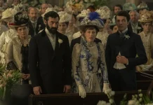 Christine Baranski, Carrie Coon, and Denée Benton in The Gilded Age Season 3 on HBO, portraying key female characters in a drama of power and social change.